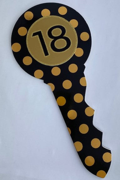 Keepsake Key - Gold Spot 18th
