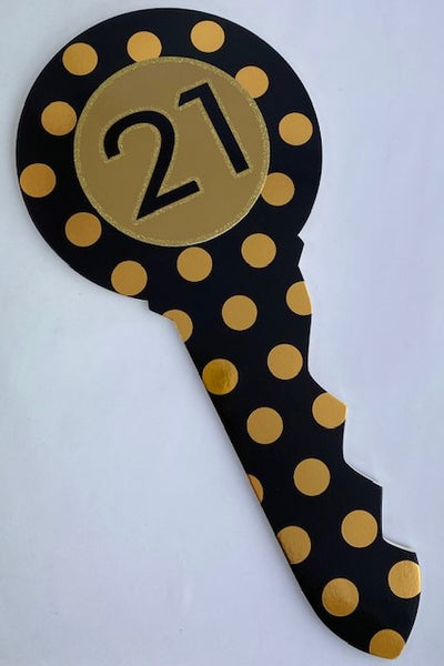 Keepsake Key - Gold Spot 21st