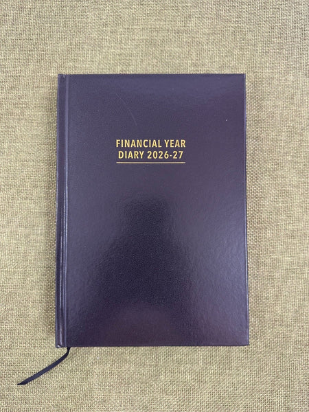 26/27 Financial Year Diary A5 Day to a Page - Black