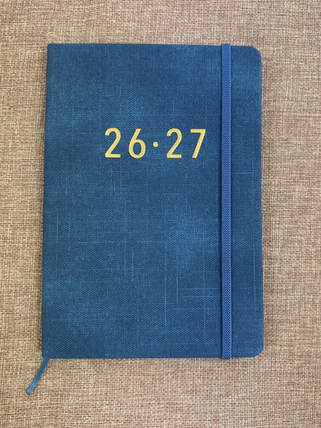 26/27 Financial Year Diary A5 Day to a Page - Steel Blue