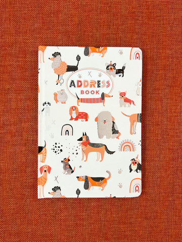 A5 Address Book Case Bound - Bohemian Dogs