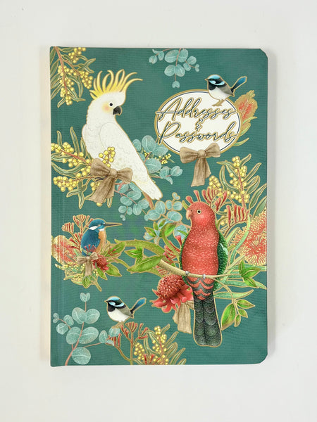 A5 Address Book Case Bound - Native Birds