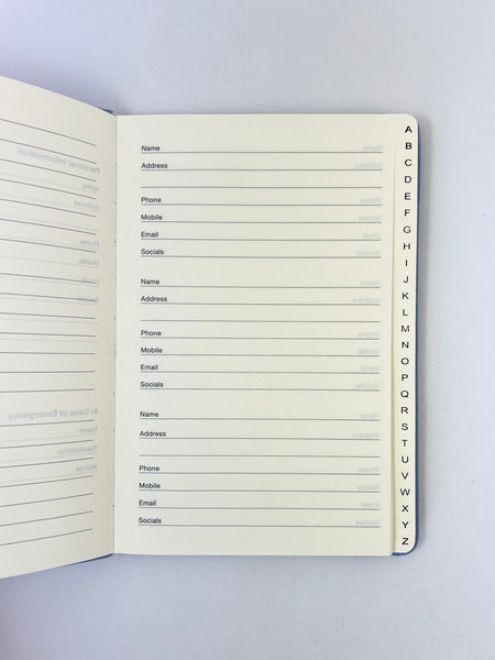 A5 Address Book - Powder Blue
