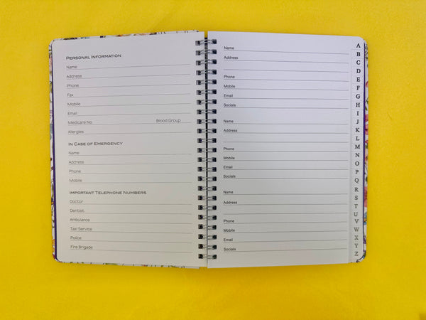 A5 Address Book - Wildflowers