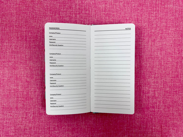 Slim Address Book - Aqua Bloom
