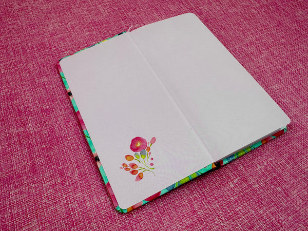 Slim Address Book - Aqua Bloom