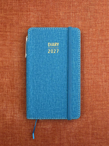 2027 Week to View - Purse Diary with Pen - Cobalt Blue