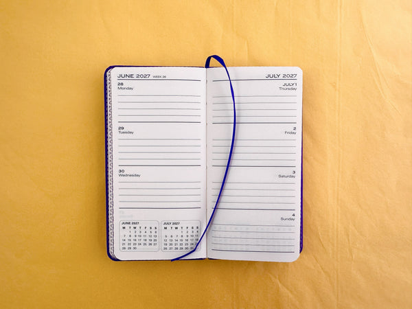 2027 Week to View - Purse Diary with Pen - Violet