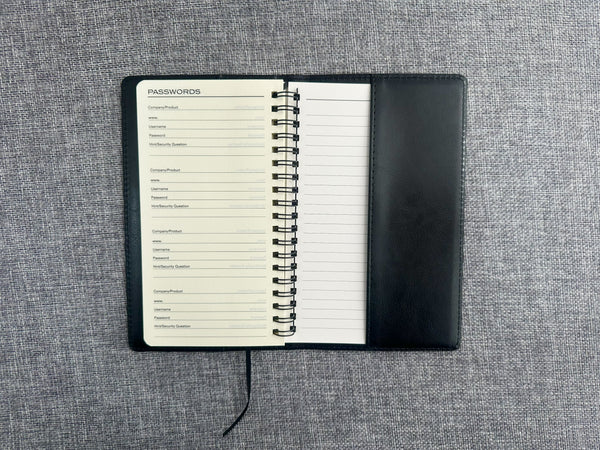 2027 Slim Week to View - Spiral Diary - Black