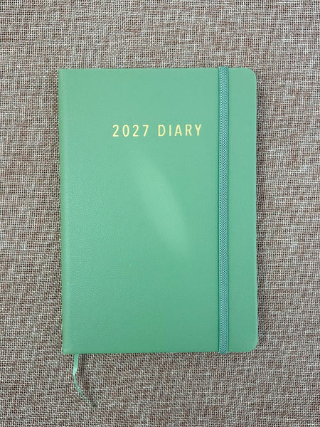 2027 Week to View - A5 Diary - Olive