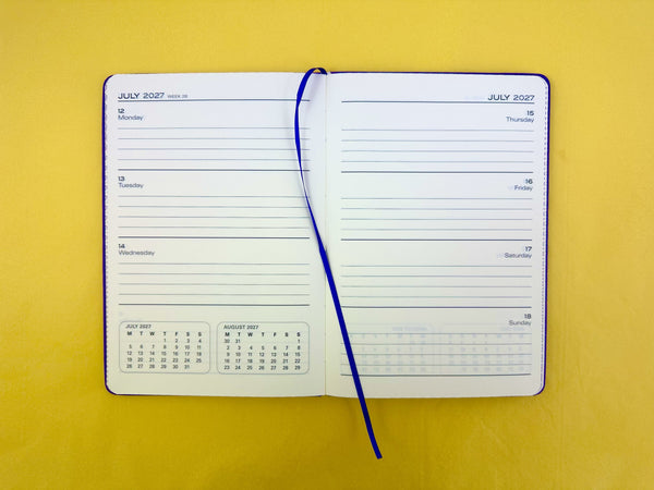 2027 Week to View - A5 Diary - Violet