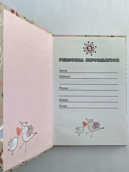Birthday Book - Pink Birdies