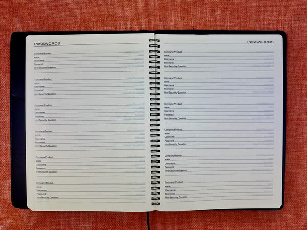2027 Week to View - A4 Diary - Black