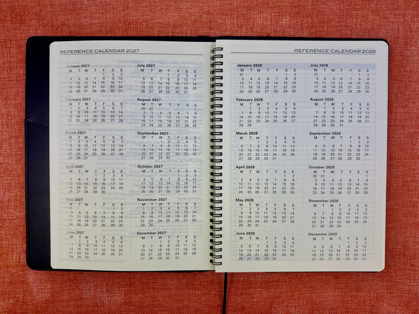 2027 Week to View - A4 Diary - Black