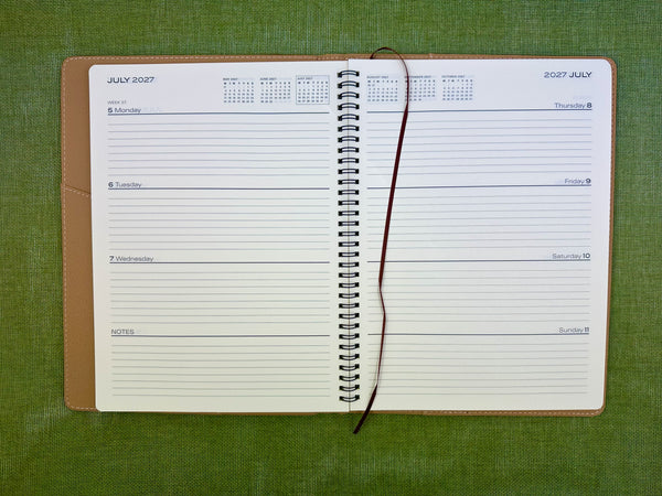 2027 Week to View - A4 Diary - Chocolate