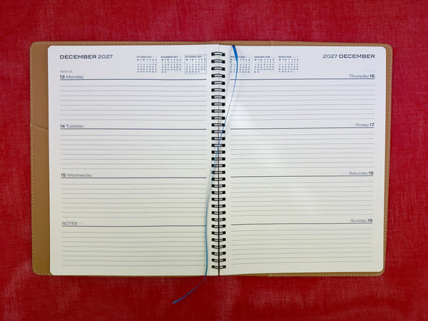 2027 Week to View - A4 Diary - Stormy Blue