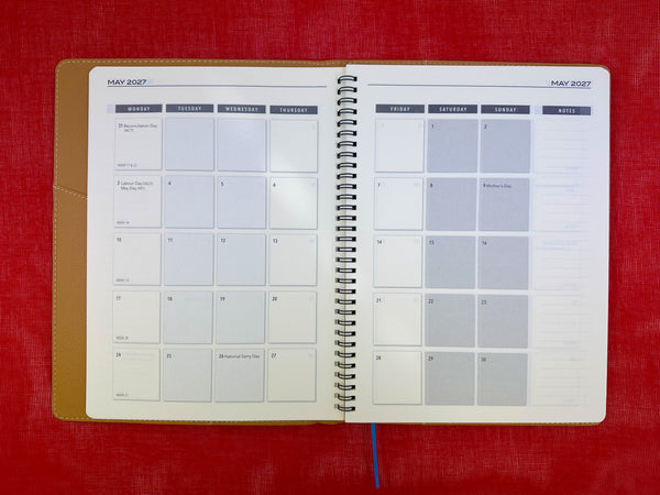 2027 Week to View - A4 Diary - Stormy Blue