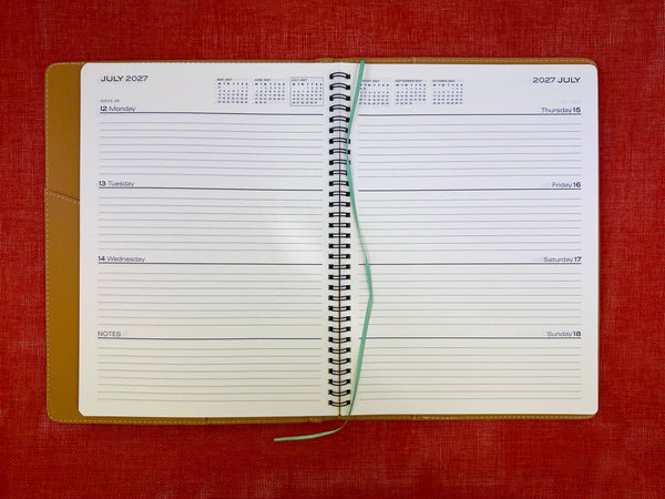 2027 Week to View - A4 Diary - Olive