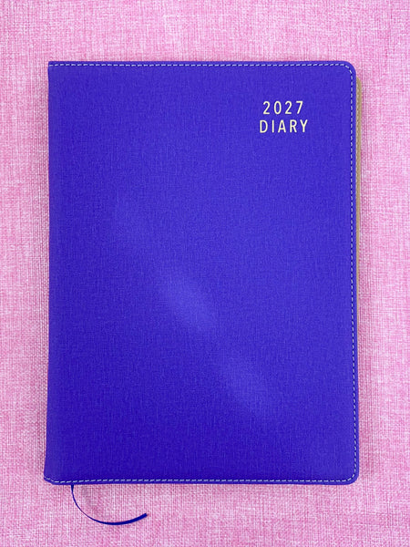 2027 Week to View - A4 Diary - Violet
