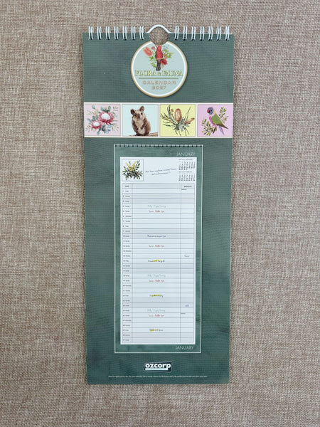 2027 Slim Calendar - Flora & Fauna