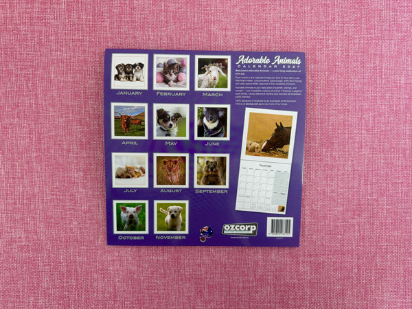2027 MINI Calendar - Adorable Animals