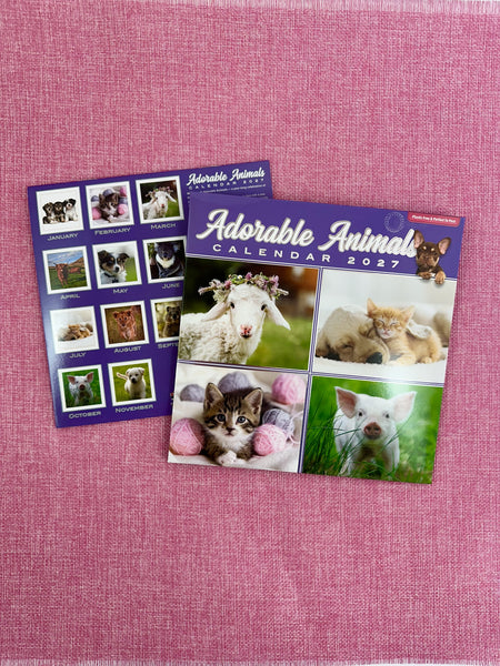 2027 MINI Calendar - Adorable Animals