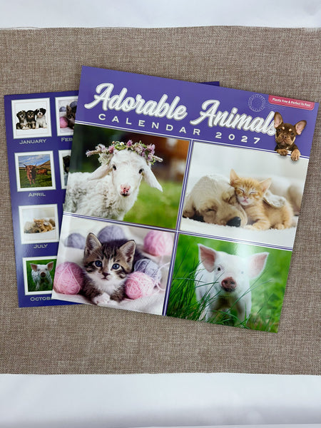 2027 Calendar - Adorbale Animals