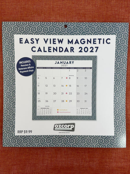 Easy View Magnetic Calendar 2027 - Sea Story