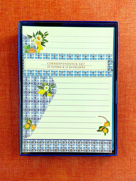 Correspondence Set - Amalfi Lemon