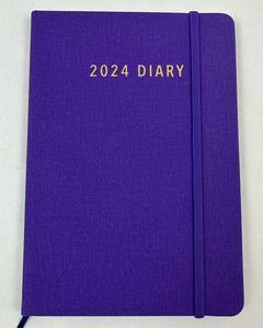 2024 A5 Diary Week to View - Violet