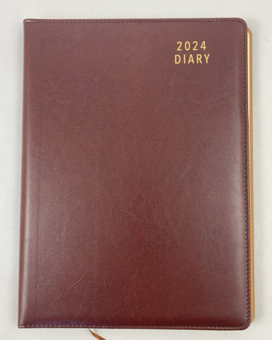 2024 A4 Diary Week to View CHOCOLATE