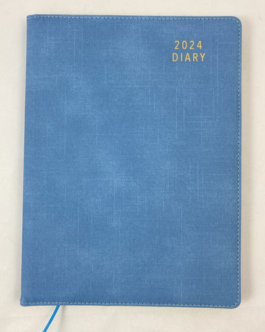 2024 A4 Diary Week to View BLUE