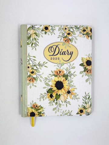 2025 A5 Fashion Diary - Week to View - Sunflowers