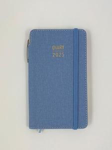 2025 Week to View Slim Diary w/ Pen - Blue