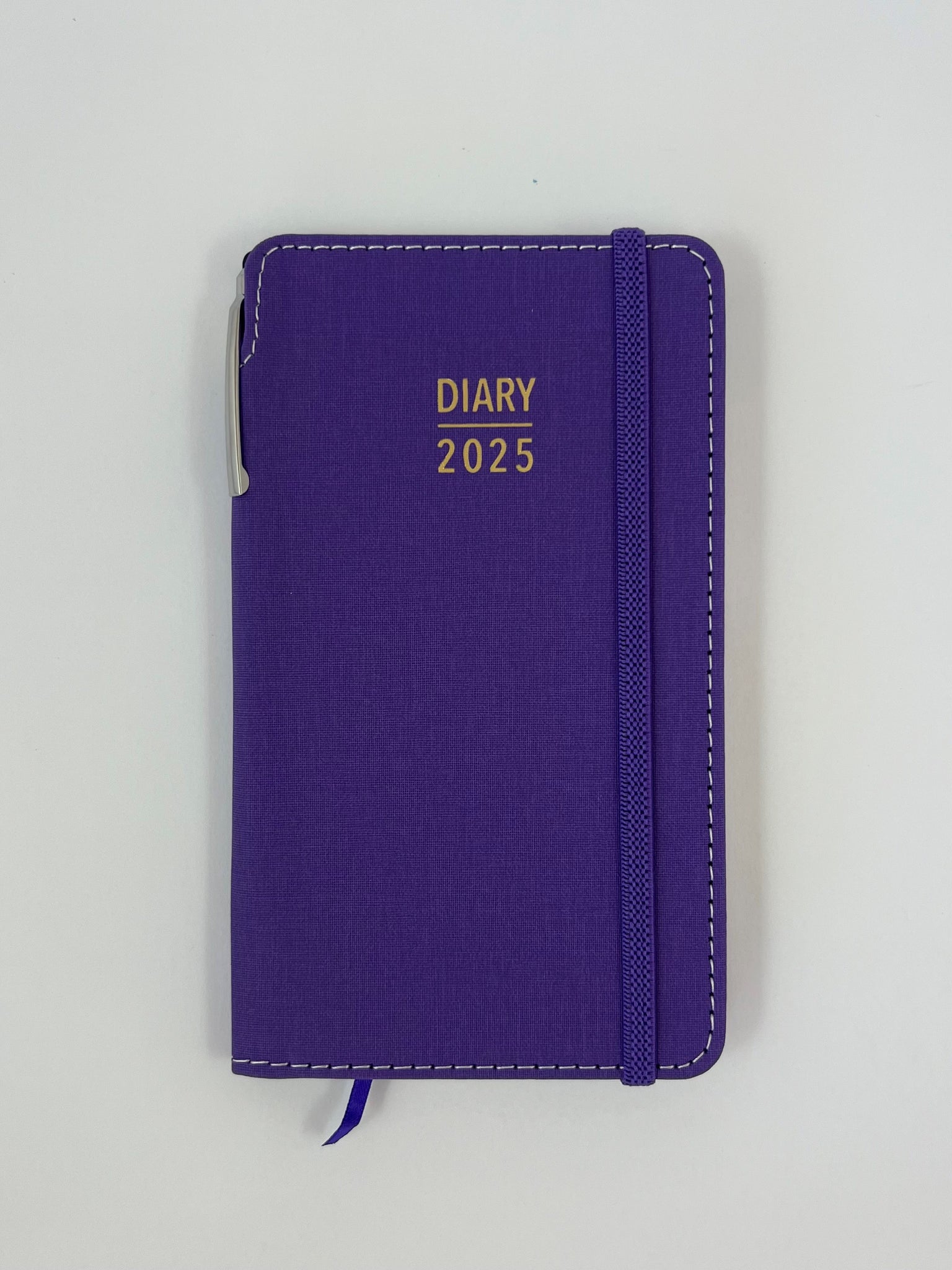 2025 Week to View Slim Diary w/ Pen - Violet