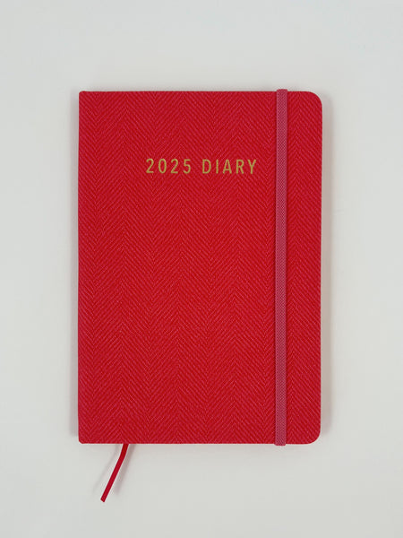 2025 A5 Diary Week to View - Coral