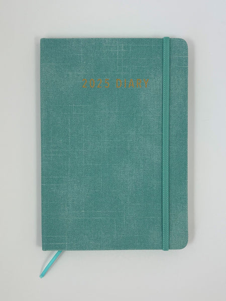 2025 A5 Diary Week to View - Aqua