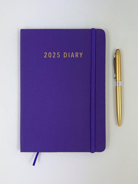 2025 A5 Diary Week to View - Violet