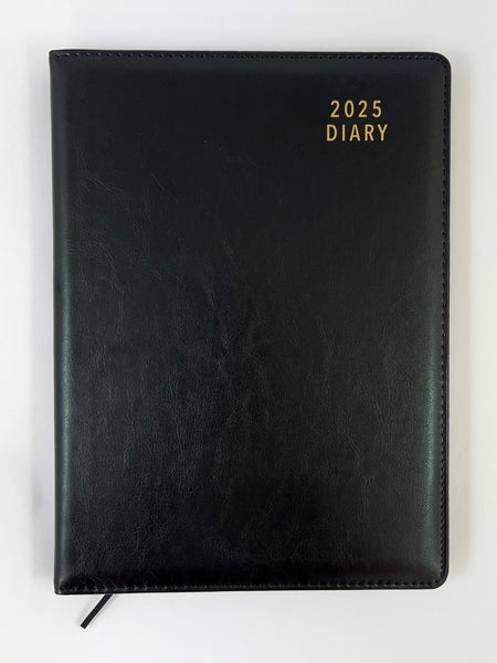 2025 A4 Diary Week to View - Black