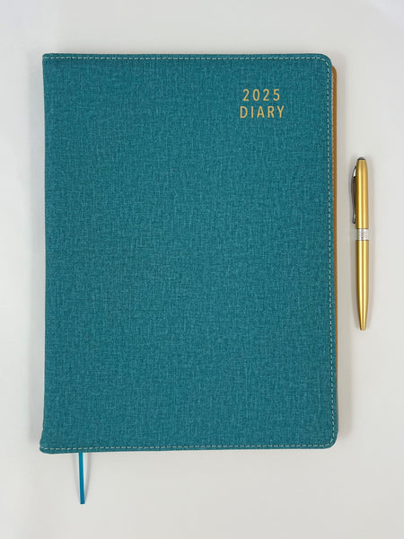 2025 A4 Diary Week to View - Teal