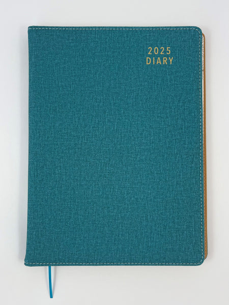 2025 A4 Diary Week to View - Teal