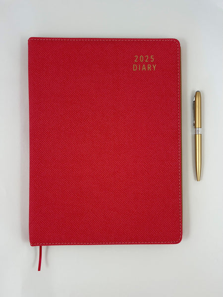 2025 A4 Diary Week to View - Coral