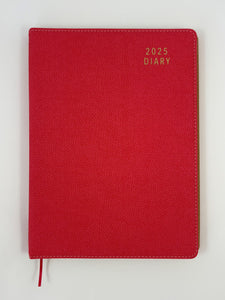 2025 A4 Diary Week to View - Coral