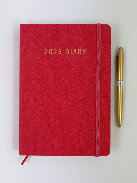 2025 A5 Diary Day to a Page - Coral