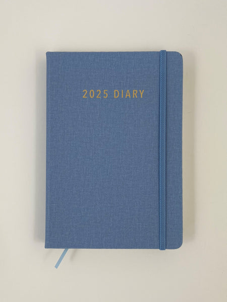 2025 A5 Diary Day to a Page - Powder Blue