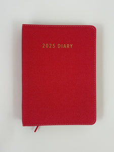 2025 A5 Spiral Diary Day to Page - Coral