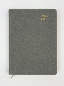 2025 A4 Diary Day to a Page - Ash Grey