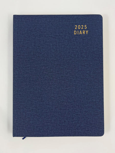 2025 A4 Diary Day to a Page - Oxford Blue