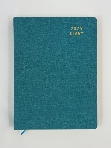 2025 A4 Diary Day to a Page - Teal