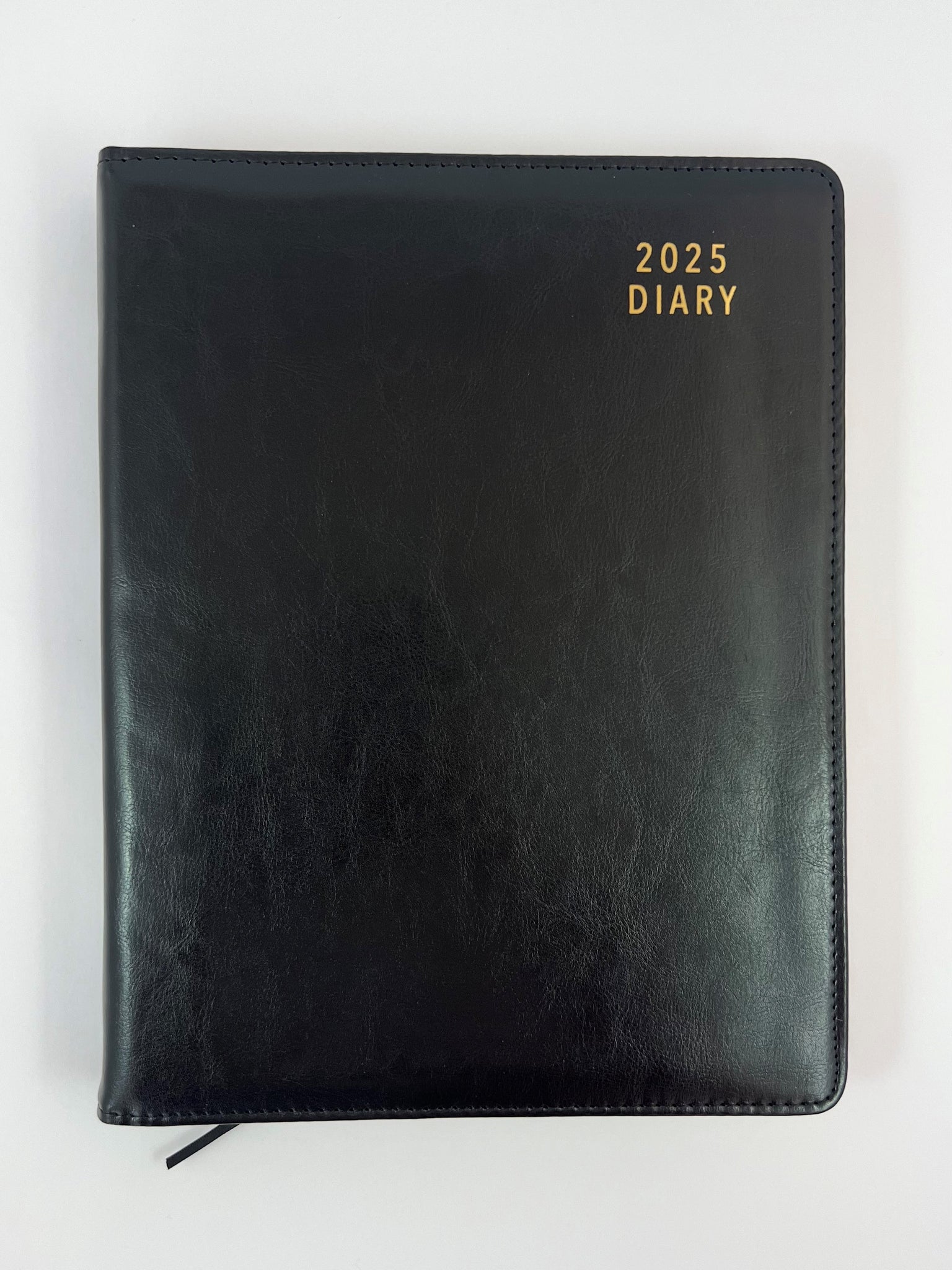 2025 A4 Diary Spiral Day to a Page - Black